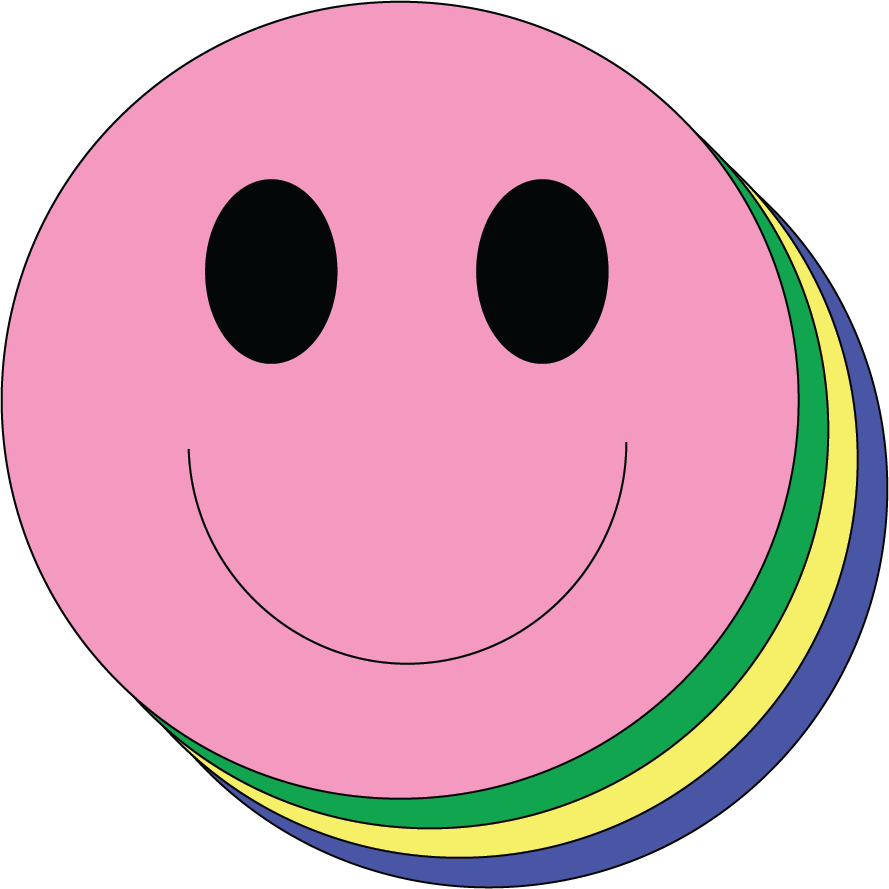 sticker of a smiley face