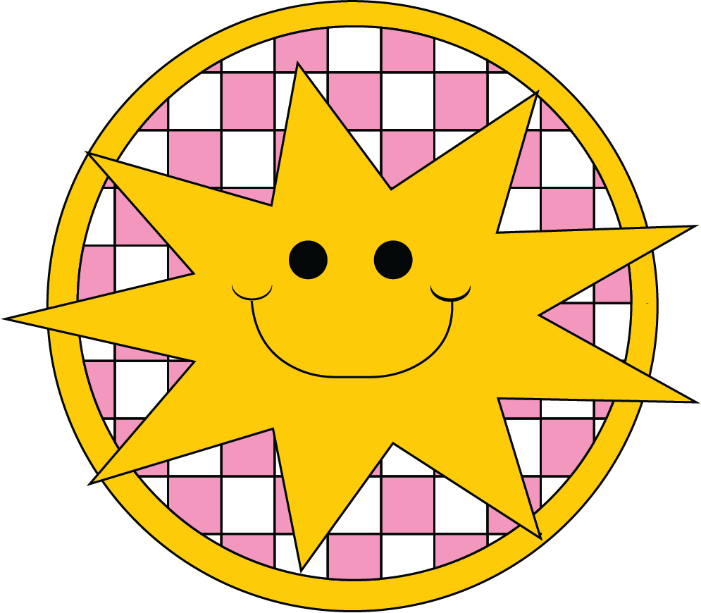 sticker of the sun smiling